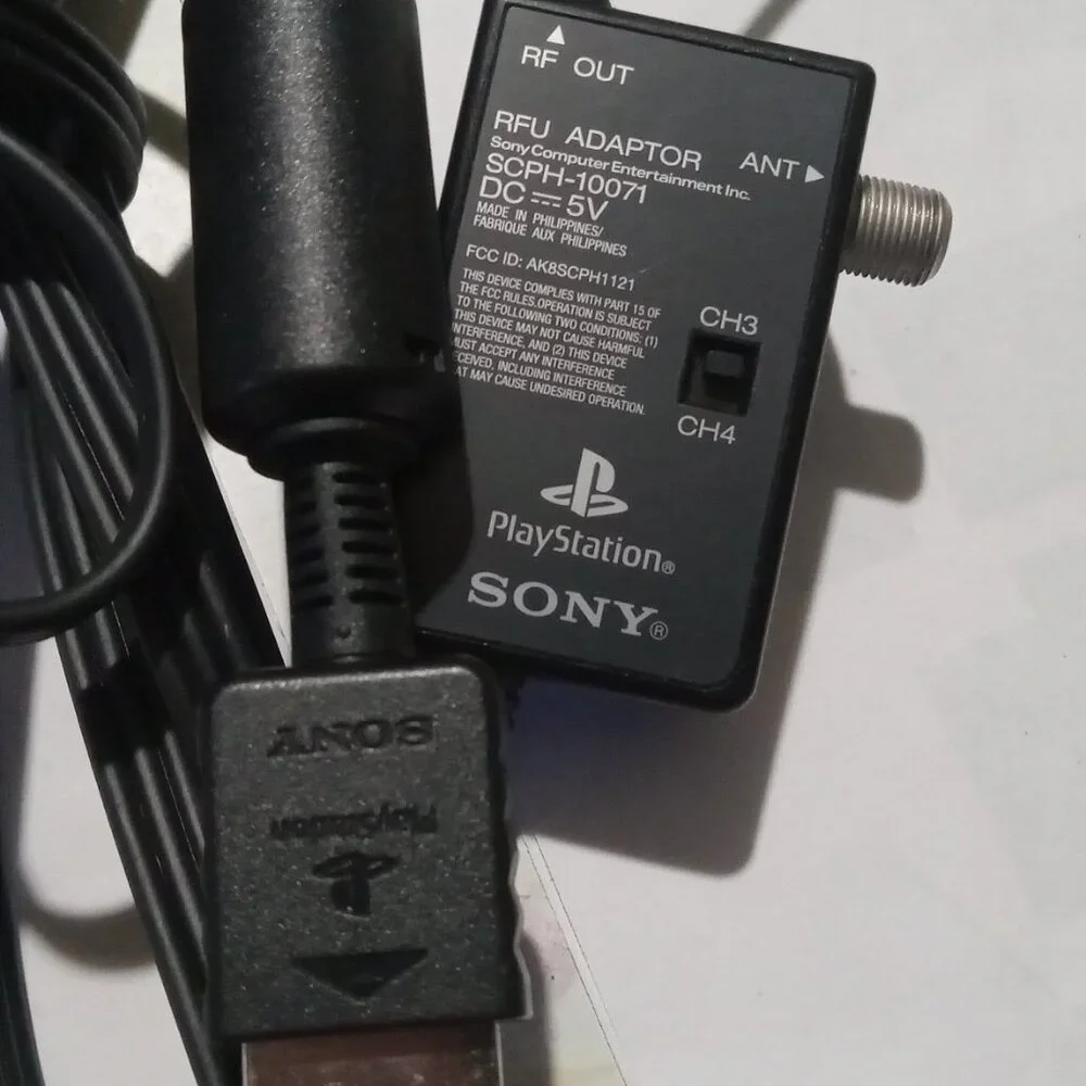 Playstation RF Switch Cable Sony OEM TV Adapter Cord SCPH-10071 PS1 PS2